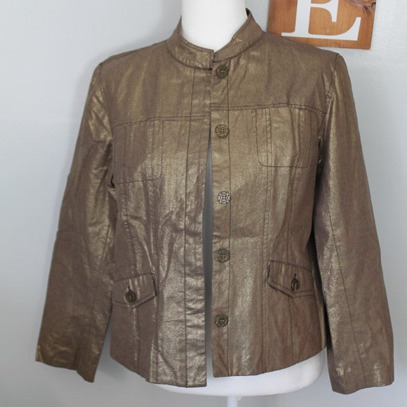 Koret Gold Button-Front Jacket - Picture 2 of 4